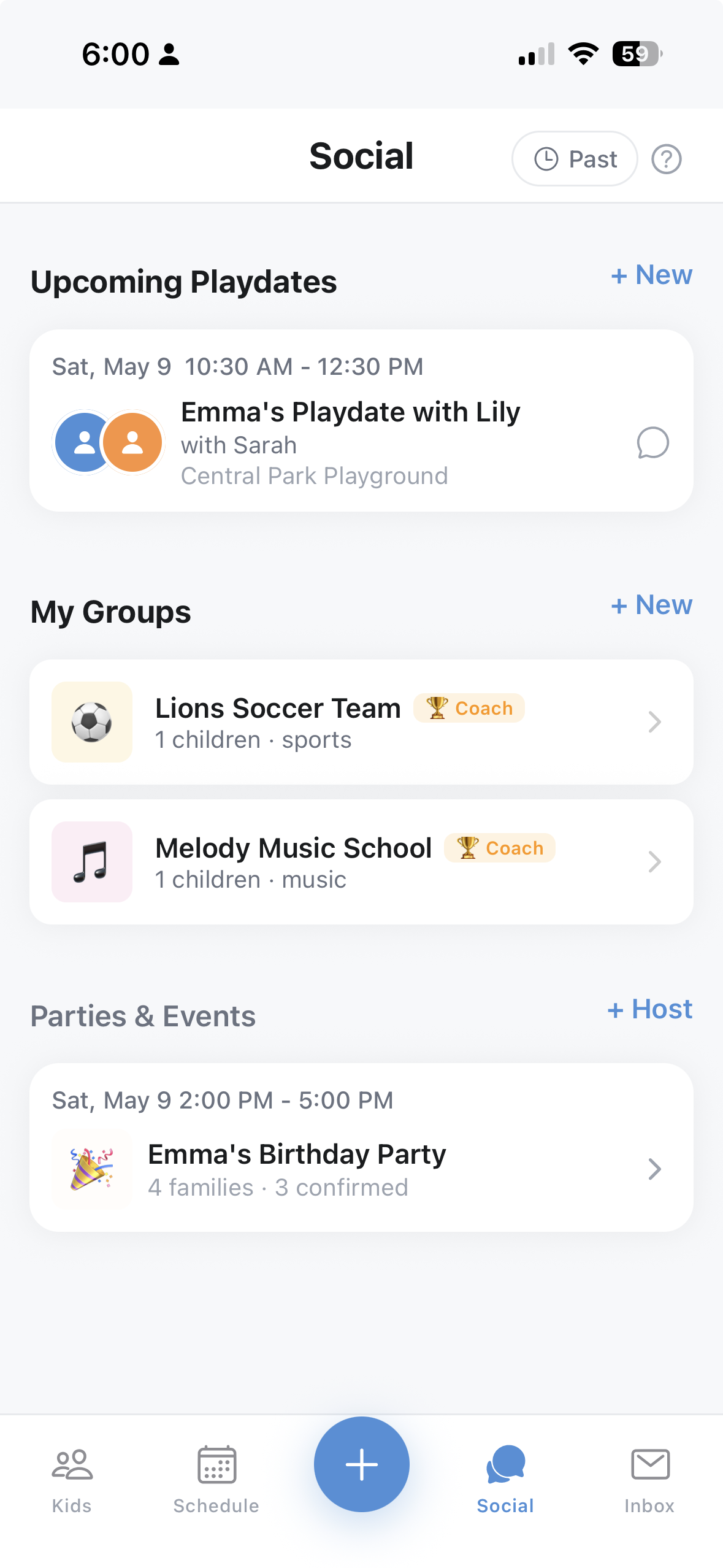 Kinora playdates